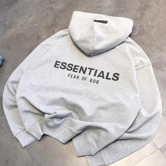Fear of God silicone letters Essentials high street hooded sweatshirt